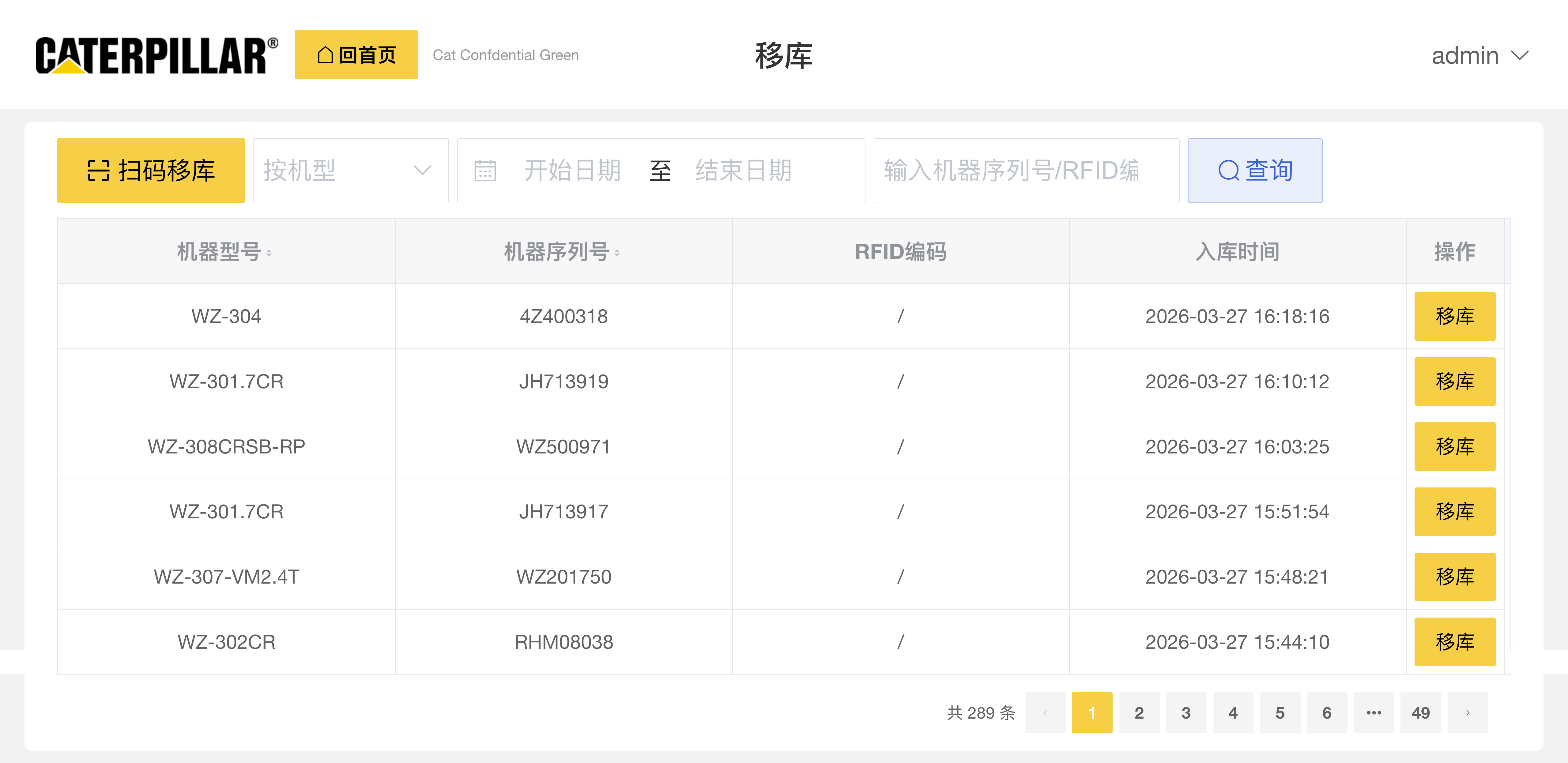 移库列表